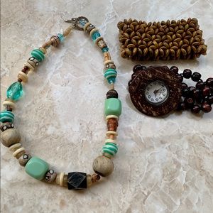 Wooden jewelry lot